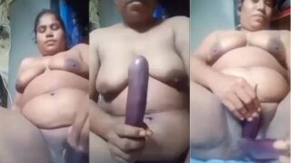Bundar Montok Boudi Main Brinjal Dua Batang