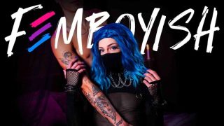 Goth Femboy Bertopeng Melompati Kontol Besar Dengan Liar