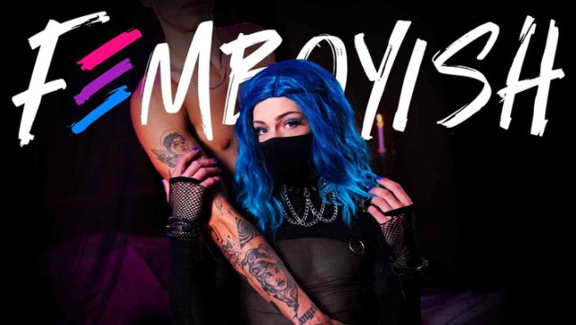 Goth Femboy Bertopeng Melompati Kontol Besar Dengan Liar