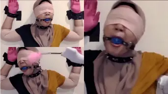 Milf Berhijab Mata Tertutup Cosplay Bdsm