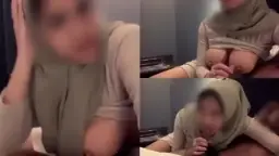 Mekar Payudara Montok, Hijabers Cantik Mengulum Penis