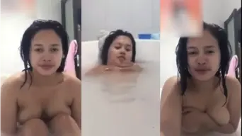 Berendam Sambil Ngegoda Para Pascol, Bikin Kontol Mereka Tegang Semua.
