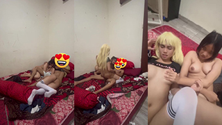 Angin Kencang, Dua Cewek Crot, Satu Kontol Ngebor Lubang Rapat!