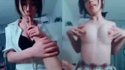 Digoyang Cewek Chindo Abg Sma Cantik, Sampe Crot Di Dalem Rok Putihnya