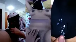 Genjot Memek Wanita Bercadar Sampe Muncrat Di Kamar Kost