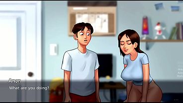 Ibu Tiri Melirik Ke Belakang… Lalu Tersenyum Nakal | Cuplikan Panas Terbaru | Summertime Saga (18+)