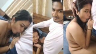 Cewek Kuliahan 21 Tahun Yang Lagi Ngewein Mulutnya Buat Kekasihnya, Ngeblowjob Ala Desi Yang Bikin Makin Basah Dan Liar.