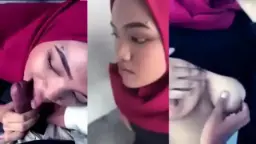 Ukhti Hijab Merah Muncrat Di Mulut, Nikmatnya Bikin Meleleh.